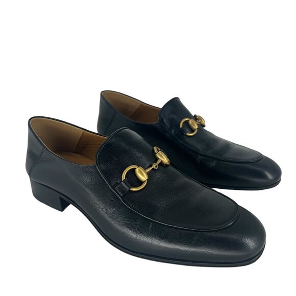 Gucci Goatskin Horsebit Quentin Convertible Mid-Heel Loafers Black - Picture 5 of 16